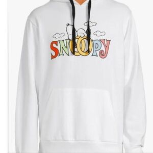3XL very roomy, butter, soft fleece, snoopy, peanuts, gang hoodie, bright white